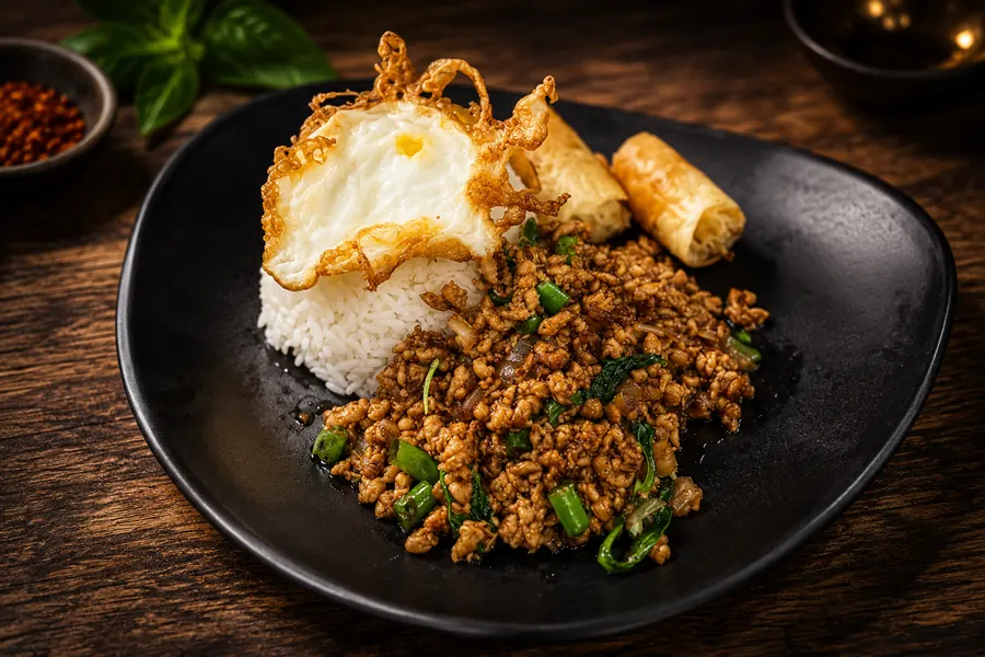 Maya Thai Cuisine basil chicken dish